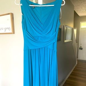 Teal High-low dress